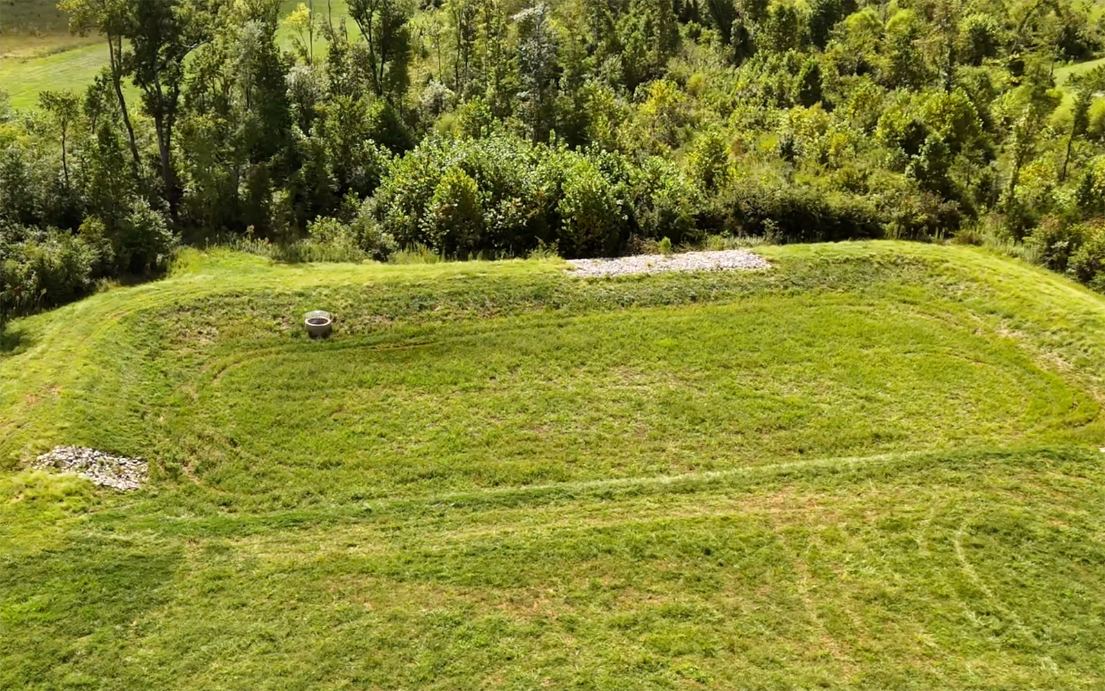 Construction site after erosion control and grading completed